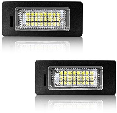 Safego LED Kennzeichenleuchte für E39, 12V 6000K Xenon Weiß, Nummernschildbeleuchtung, E46 E61 E60 E90 E91 E92 E93 F30 F31, 2 Stück, 1 Jahr Garantie