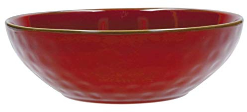 ROSE & TULIPANI MILANO Concierto Rojo Fuego Ensaladera 26cm Grès Porcelánico Clásico Bowl