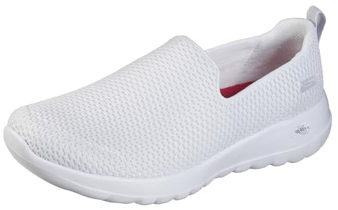 Skechers Damen Go Walk Joy, 5gen Dämpfung, Luftgekühlte GOGA-Matte, Atmungsaktives Mesh-obermaterial Sneaker, Weiß, 37 EU