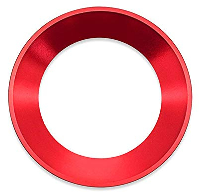 Auto Lenkrad Dekorativer Ring, Lenkrad Pailletten Aufkleber Auto Autolenkrad Pailletten Aluminium Dekoration Aufkleber Kompatibel mit Polo Golf Tiguan Käfer Passat Touran Scirocco 2011-2016,Rot