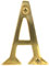 Solid Polished Brass Letter A - 50mm House/Porch/Gate Letter & Screws