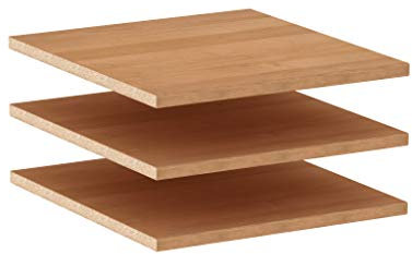 WIEMANN Einlegeboden für Kleiderschrank, 47,5 cm Breite, 3-er Set, Regalboden, Wäscheboden, in Erle-Nachbildung, BHT 47,5 cm x 2,2 cm x 51,5 cm