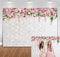 BINQOO 7x5FT Blumenwand Hintergrund Erste heilige Kommunion Weiße Backsteinmauer Blumen Fotohintergrund Hochzeit Braut Baby Dusche Geburtstag Party Frühling Photo Booth Prop