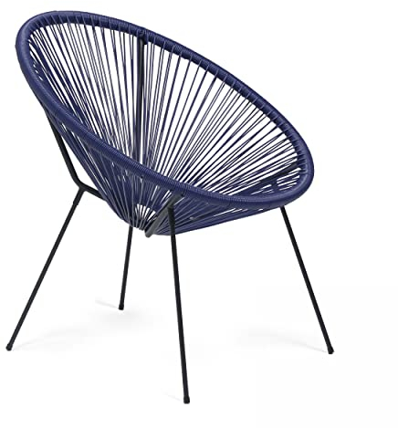 Oviala Gartensessel, rund, 70 x 76 x 79 cm, Polyrattan, 1-Sitzer