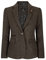 TruClothing Blazer pour Femme en Tweed à Chevrons et Carreaux Laine mélangée Style Chic Tendance Vintage années 20 - Marron 46