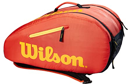 Wilson Padel-Tasche für Kinder und Jugendliche, Für bis zu 4 Schläger, Orange/Gelb, WR8902102001, Junior