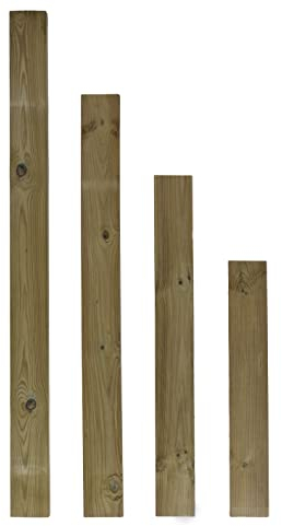 Gartenwelt Riegelsberger Zaunlatte Typ F aus Kiefernholz imprägniert 20x90 mm Höhe 130 cm Oben gerade
