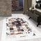 Carpetsale24 Waschbarer Kurzflor Teppich Creme 140x200 cm Patchwork Design mit Rutschfester Rückseite, Hautfreundlich & Pflegeleicht, Ideal für Wohnzimmer, Schlafzimmer, Flur & mehr