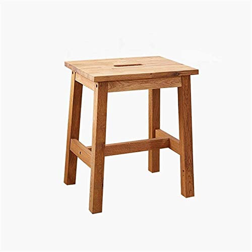 FALIYORS Tragbarer Tritthocker Tritthocker aus massiver Eiche, handgefertigter Fußhocker für Küche, Schlafzimmer, Wohnzimmer oder Badezimmer/natürlich/14,2 x 11,02 x 17 Zoll
