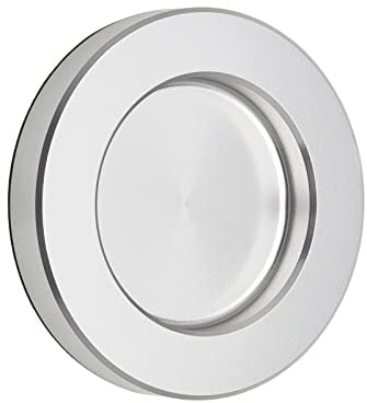 SOTECH Schiebetürgriff TEYO Edelstahloptik Ø 70 x 10 mm selbstklebend (3M VHB) Möbelgriff Edelstahl Muschelgriff für Glas-Türen & Zimmertüren Griffmuschel zum Aufkleben Glastürgriff