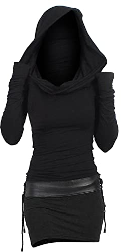 Pulloverkleid Damen Sexy Classics Herbst Pullover Kleid Minikleid Bodycon Slim Elegant Schwarz Gothic, Cut Outs Rundhals Langarm Winterkleid, Einfarbig Winter Strickkleid Spleißkleid