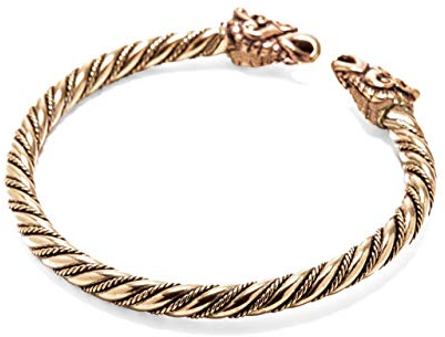 Windalf Wikinger Armreif ODINS RABEN 5.7 cm Wikinger Hugin Munin Armschmuck Handarbeit Bronze