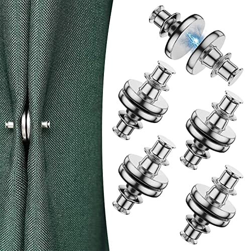 Ylinwtech 10 PCS Hebilla Magnética de Cortina, Hebilla Magnética para Cortina Abrazaderas Cortinas, Abrazaderas Magnética para Cortinas para Decoración de Familia Oficina Hotel