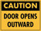 452 Warnschild Achtung Tür Öffnet Nach Außen Personalisierte Metallschild Retro Metallschild 20X30Cm, Verbotsschild