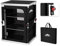 EAGLE PEAK Table Pliante de Camping extérieure avec Grande boîte de Rangement à Trois Niveaux et Poches latérales Cuisine de Camping Portable en Aluminium Facile à Installer, Noir