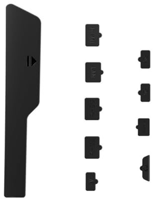 9Pcs Tapón Antipolvo Para PS5 Slim Consola de juegos Protector de Polvo de Silicona Negro Cubierta Antipolvo Cubierta A Prueba De Polvo Tapa Antipolvo Kits Antipolvo para PS5 slim Accesorios