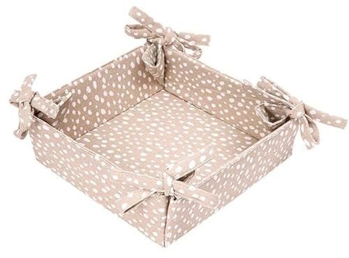 Sintra Recycled Cotton Spotted Bread Basket - Stone