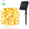 cshare Guirlande lumineuse solaire d'extérieur 5 m 50 LED Fil de cuivre 8 modes Minuterie IP65 Résistante aux intempéries Pour cour, sapin de Noël, jardin, chambre à coucher, balcon