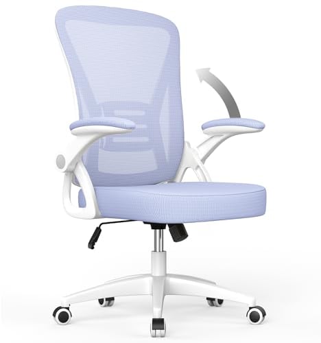 naspaluro Bürostuhl mit Verstellbaren Armlehnen, Ergonomischer Schreibtischstuhl mit Netzbespannung, Lordosenstütze, Höhenverstellbarer, Gepolstertem Sitzkissen, 360° Drehstuhl, Lila