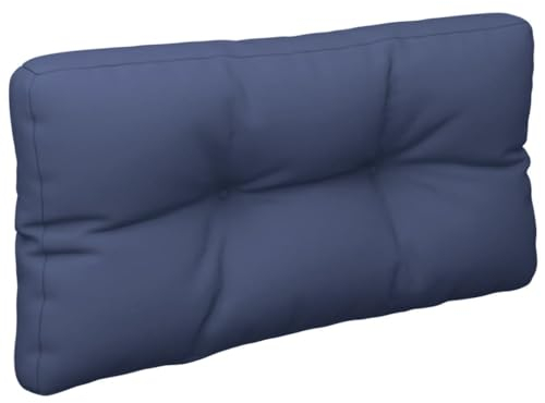 vidaXL Palettenkissen, Sitzkissen mit Hohlfasern, Rückenkissen für Gartenmöbel Wohnzimmer, Sitzpolster Palettenauflage, Marineblau Stoff