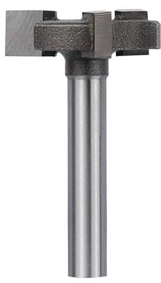 1pc Straight Edge Slotting Fresa T-Slot Router Bits 6mm 1/4 Shank Lastra di legno appiattimento Router Bit Tungsteno Router Bit (Color : 6mm shank)