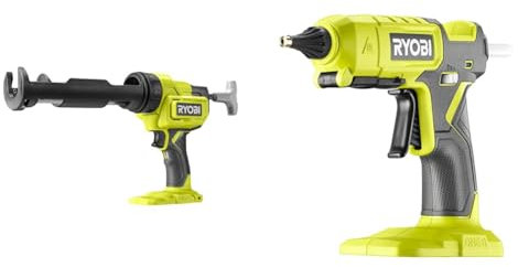 RYOBI - Pistolet à cartouche 18V - 2225 N - 310 mL - variateur de vitesse - RCG18-0 & Pistolet à colle 2 températures 18V - 130°C / 200°C - chauffe en 2 à 3 min - diam. bâtons de colle 12 mm