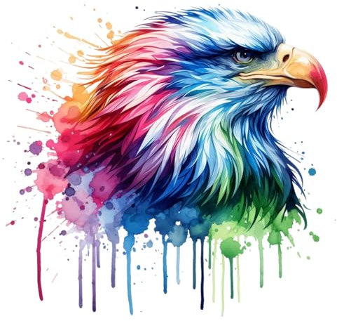 Designer Aufkleber/Sticker/Wandaufkleber/Decal/Fotosticker/Dekoration Vinyl - XL- bunt - Adler 03