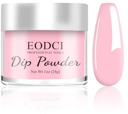 EODCI 28g Dip Pulver, Nagel Tauchpulver, Pastell Rosa Dip Pulverfarben für Nailart, French Maniküre zu Hause, einfach anzuwendendes Frühlings-Dip-Pulver für Frauen und Mädchen
