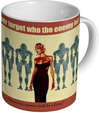 Green Listing LTD Battlestar Galactica Cylon Enemy – Keramiktasse für Tee, Kaffee, 325 ml
