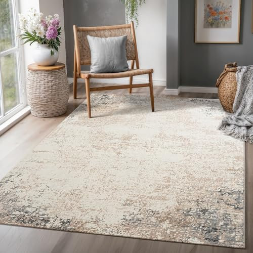 SANAT Hera Teppiche für Wohnzimmer, Geeignet für Flur, Esszimmer, Schlafzimmer, Küche und Kinderzimmer Öko-Tex 100 Zertifizier - MultiGrau, 160 x 220 cm