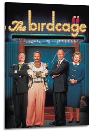 nzzmy The Birdcage Poster, Vintage-Kunst, Raumdekoration, ästhetische Schlafzimmerdekoration, Leinwandposter für Schlafzimmer, 30 x 45 cm, Rahmenstil