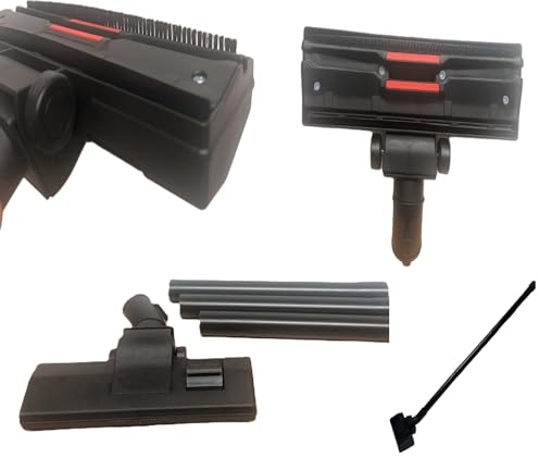 DWD® Vacuum Brush Head 32mm for Henry Hoover Head Numatic Henry Hetty James NRV Hoover Vacuum Spares Black Pedal 260mm wide Floor & 3 pieces of pipe 35mm Carpet Brush & Rubber Blade for Hard Floors