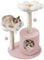 GreenPetopia Pink Flower Cat Tree with Sisal Scratching Post, Small Cat Tower with 2 Flower Perch, 31.5 Cat Tree for Indoor Cats