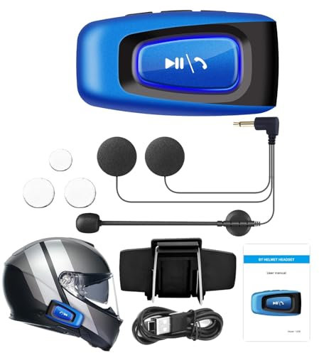 Wireless Motorcycle Helmets, Speakers for Motorcycle Helmets, Long Life Battery Helmets, Motorcycle Helmets Wireless Accessories Motorcycle Stereo Built-in Microphone Noise Reduction for Cycling