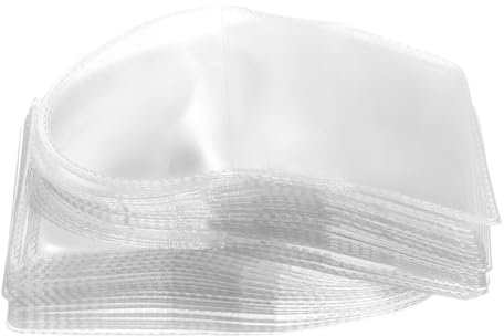 OFFSCH 50pcs Clear PVC Sleeves Holders for Collectors Versatile Storage Badges and Jewelry Easy