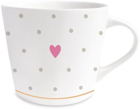 Grafik-Werkstatt Schreibkram Manufaktur, Herz, Kaffeetasse, 420 ml | Porzellantasse mit Echtgoldveredelung, 12 x 8,5 cm - viele Sprüche und Motive zur Auswahl, Handwäsche empfohlen