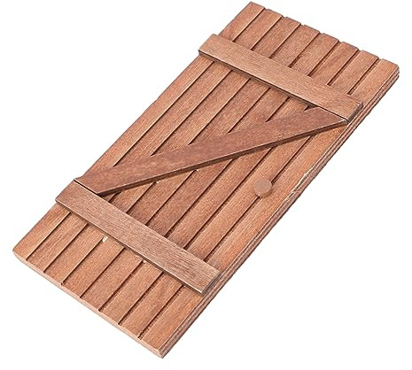 Toyvian Puerta Miniatura De Madera Adorno De Mueble Decoración Casita De Juguete