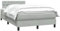 vidaXL Boxspringbett mit Matratze Hellgrau 120x220 cm Samt