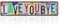 Love You Bye Sign Vintage Metal Collage Love You Bye Above Door Sign with 4 Hanging Holes for Hallway Entryway Living Room Door Bar Coffee 16 X 4 Inches