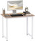 HOMCOM Computer Desk, Writing Table, 100 x 60 x 76cm Workstation for Home Office, Study with Metal Frame, Simple Assembly, White
