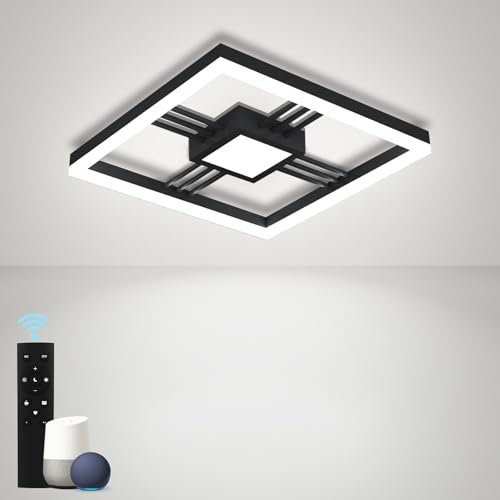Sky angle Smart Deckenlampe mit Fernbedienung, Matter Kompatibel mit Alexa & Google Home, Dimmbar 3000K-6000K, Flush Mount für Schlafzimmer Wohnzimmer Arbeitszimmer Badezimmer