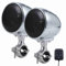 Hapivida 3,5 Pouces Motorcycle MP3 Lecteur, système de Haut-Parleur stéréo Audio Moto avec Puissance de Pointe de 300W, télécommande pour Le Scooter Electromobile ATV UTV 4 Wheeler Quad