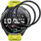 Verre Trempé pour Garmin Forerunner 965,3 Pièces Ecran Verre [3D Incurvé Couverture Complète][Haute Sensibilité] [Sans Bulless] Protege Vitre