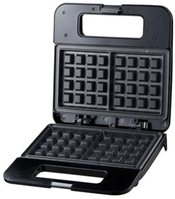 ULTECHNOVO Mini Sandwichera Eléctrica Multifuncional con Placa para Waffles y Freidora de Carne y Máquina de Antiadherente y