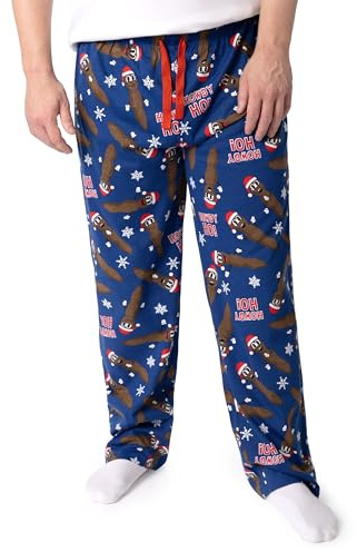 South Park Mr Hanky Blue Lounge Pants | Drawstring Sleepwear with 'Howdy Ho!' Text | Christmas Themed Cartoon Loungewear for Relaxing | Men's Mr Hanky Merchandise