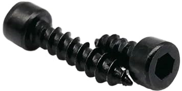 YINZHD Tornillo autorroscante de cabeza redonda for madera, acero inoxidable 304, con Allen hexagonal, 10/50X M2 .6 M3 .5 M4 M5 M6, color negro carbono(Black carbon steel,16MM_M2.6 50PCS)