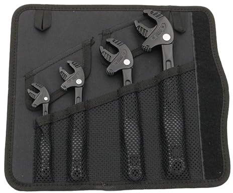 Adjustable Wrench | Self Locking Design, Crab Ratchet Mechanism, Pipe Repair, Auto Maintenance, Home Use