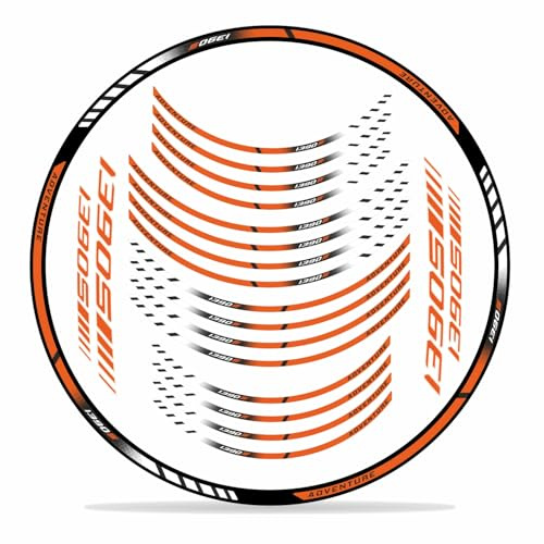 Set Felgenrand Aufkleber Orange kompatibel mit KTM 1390 Super Adventure S X710176VA