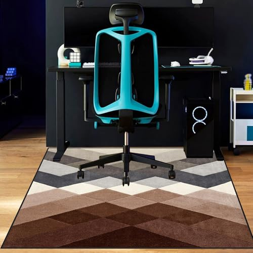 Tappeto per Sedia Ufficio Gaming, Tappeto per Sedia Gaming, 130 x 150 cm Tappetino per Sedia da Ufficio, Multiuso Tappetino protettivo per pavimento, Tappetino Pavimenti per Parquet Antiscivolo