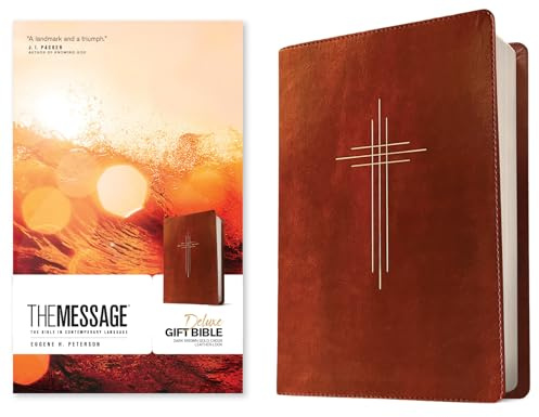 The Message Deluxe Gift Bible, Dark Brown Gold: The Bible in Contemporary Language